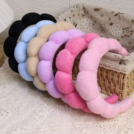 Fashion Sponge Headband for Women – Soft, Multifunctional Hair Band for Face Washing, Makeup Removal & Shower Use